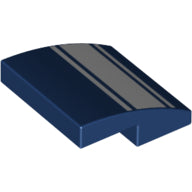 LEGO® Dakpan Gebogen met Motief Donkerblauw 15068pb163