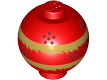 Plaatje in Gallery viewer laden, LEGO® los onderdeel Steen Rond met Motief Rood 20953pb03