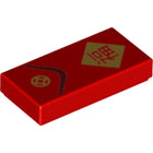LEGO® los onderdeel Tegel met Motief Rood 3069pb0706