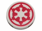 LEGO® los onderdeel Tegel Rond met Motief Wit 14769pb262