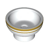 Plaatje in Gallery viewer laden, LEGO® los onderdeel Accessoire met Motief Wit 34172pb03