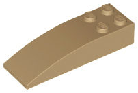 LEGO® los onderdeel Dakpan Gebogen Donker Geelbruin 44126