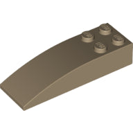 Plaatje in Gallery viewer laden, LEGO® los onderdeel Dakpan Gebogen Donker Geelbruin 44126