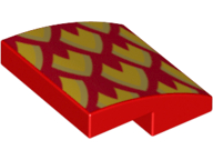 LEGO® onderdeel Dakpan Gebogen met Motief Rood 15068pb161L