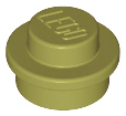 LEGO® los onderdeel Plaat Rond in kleur Olijfgroen 4073