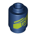LEGO® onderdeel Steen Rond met Motief Donkerblauw 3062pb060