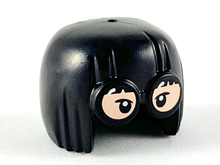 Plaatje in Gallery viewer laden, LEGO® los onderdeel Haar in kleur Zwart 41577pb01