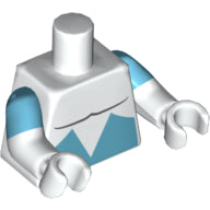 Plaatje in Gallery viewer laden, LEGO® los onderdeel Lijf met Motief Wit 973pb3526c01