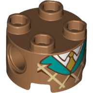 LEGO® onderdeel Steen Rond met Motief Medium Noga 17485pb004