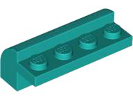 LEGO® los onderdeel Dakpan Gebogen Donker Turkoois 6081