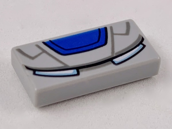LEGO® Tegel met Motief Licht Blauwachtig Grijs 3069pb0707