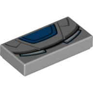 LEGO® Tegel met Motief Licht Blauwachtig Grijs 3069pb0707