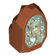 LEGO® los onderdeel Rots in kleur Donker Oranje 49656pb03