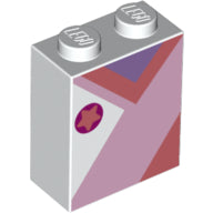 LEGO® los onderdeel Steen met Motief in kleur Wit 3245cpb095