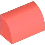 Plaatje in Gallery viewer laden, LEGO® los onderdeel Dakpan Gebogen in kleur Koraal 37352