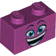 LEGO® los onderdeel Steen met Motief Magenta 3004pb186