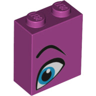 LEGO® los onderdeel Steen met Motief Magenta 3245cpb093