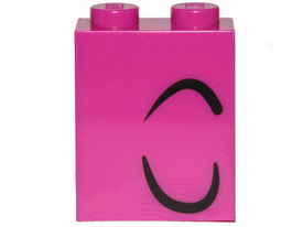 LEGO® los onderdeel Steen met Motief Magenta 3245cpb092