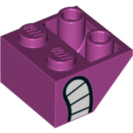 LEGO® Dakpan Omgekeerd met Motief Magenta 3660pb022