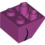 LEGO® Dakpan Omgekeerd met Motief Magenta 3660pb023