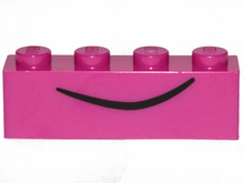 Plaatje in Gallery viewer laden, LEGO® los onderdeel Steen met Motief Magenta 3010pb261