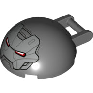 LEGO® Voorruit met Motief Donker Blauwachtig Grijs 18990pb03