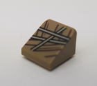 LEGO® Dakpan met Motief Donker Geelbruin 54200pb091