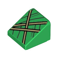 Plaatje in Gallery viewer laden, LEGO® los onderdeel Dakpan met Motief Groen 54200pb092