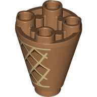 Plaatje in Gallery viewer laden, LEGO® los onderdeel Kegel met Motief Medium Noga 49309pb001