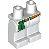 LEGO® los onderdeel Benen met Motief Wit 970c00pb0967