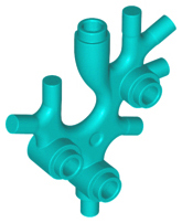 Plaatje in Gallery viewer laden, LEGO® los onderdeel Plant &amp; Struik Donker Turkoois 49577