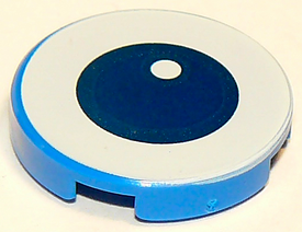 LEGO® los onderdeel Tegel Rond met Motief Blauw 14769pb273