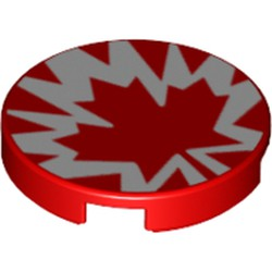 LEGO® los onderdeel Tegel Rond met Motief Rood 14769pb275