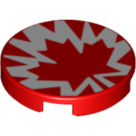 LEGO® los onderdeel Tegel Rond met Motief Rood 14769pb275