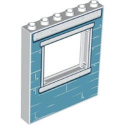 LEGO® los onderdeel Paneel met Motief Wit 15627pb017