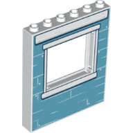 LEGO® los onderdeel Paneel met Motief Wit 15627pb017