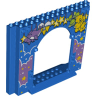 Plaatje in Gallery viewer laden, LEGO® los onderdeel Paneel met Motief Blauw 15626pb07