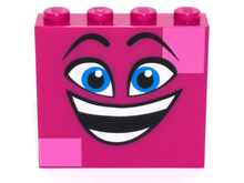 Plaatje in Gallery viewer laden, LEGO® los onderdeel Steen met Motief Magenta 49311pb001