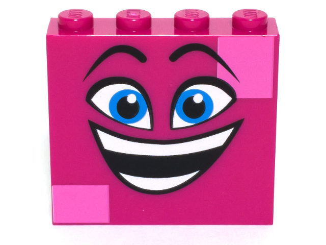 LEGO® los onderdeel Steen met Motief Magenta 49311pb001