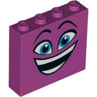Plaatje in Gallery viewer laden, LEGO® los onderdeel Steen met Motief Magenta 49311pb001