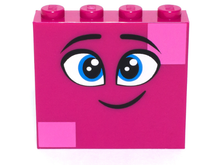 Plaatje in Gallery viewer laden, LEGO® los onderdeel Steen met Motief Magenta 49311pb003