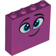 Plaatje in Gallery viewer laden, LEGO® los onderdeel Steen met Motief Magenta 49311pb003