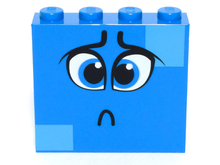 Plaatje in Gallery viewer laden, LEGO® Steen met Motief Donker Azuurblauw 49311pb004