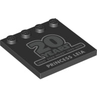 LEGO® onderdeel Tegel Aangepast met Motief Zwart 6179pb150