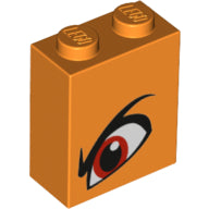 Plaatje in Gallery viewer laden, LEGO® los onderdeel Steen met Motief Oranje 3245cpb096