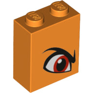 Plaatje in Gallery viewer laden, LEGO® los onderdeel Steen met Motief Oranje 3245cpb097