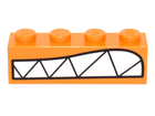 LEGO® los onderdeel Steen met Motief Oranje 3010pb262