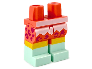 LEGO® los onderdeel Benen met Motief Koraal 970c00pb0928