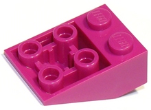 Plaatje in Gallery viewer laden, LEGO® los onderdeel Dakpan Omgekeerd in kleur Magenta 3747b