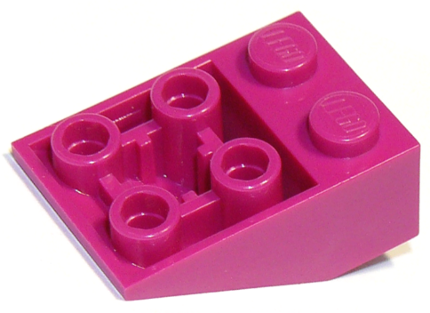 LEGO® los onderdeel Dakpan Omgekeerd in kleur Magenta 3747b